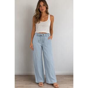 Oilily Vintage Sky Blue Linen Pants Women’s EU 38 (US Medium) Lightweight